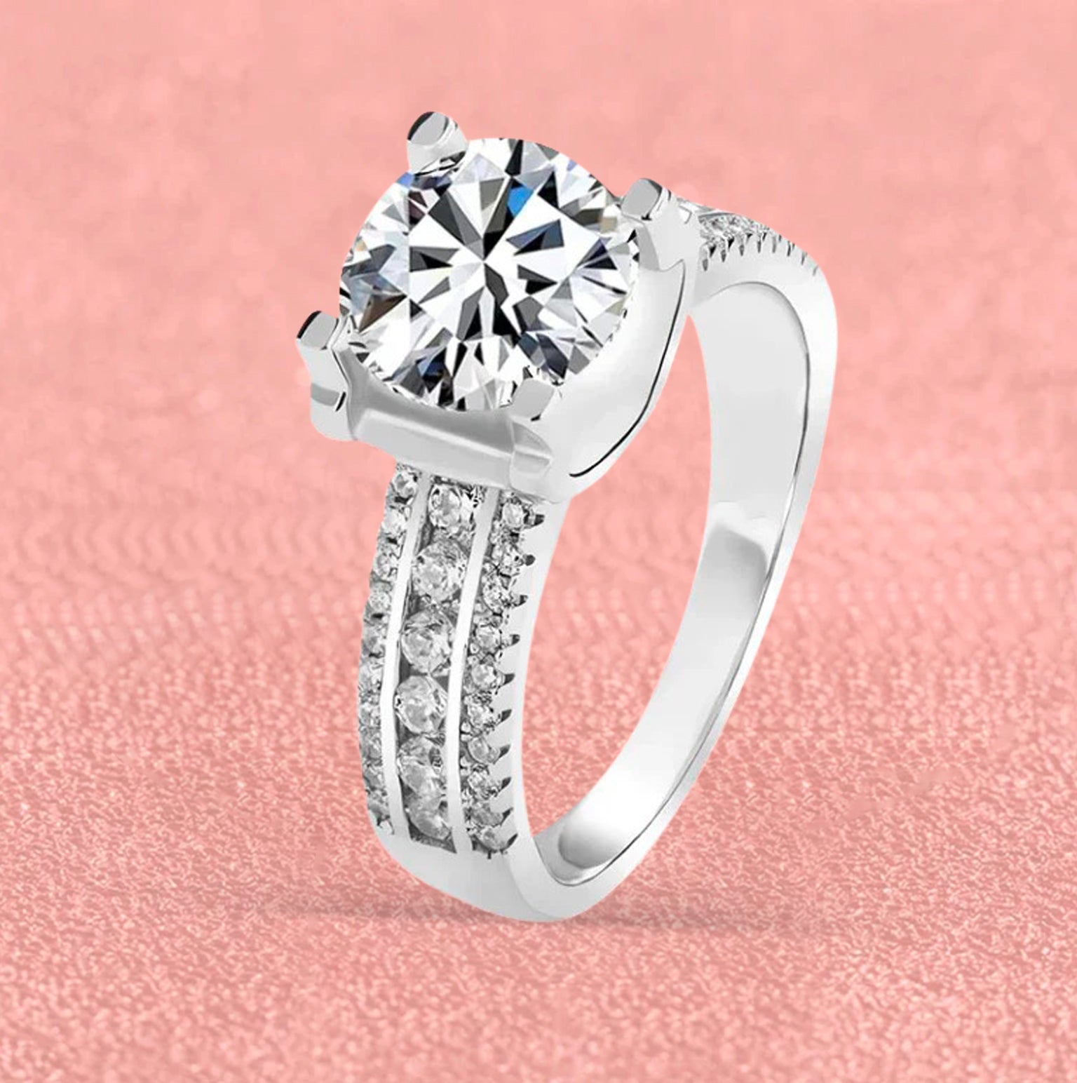 Royal Gleam - 2ct Women's Moissanite Ring MoissaRight