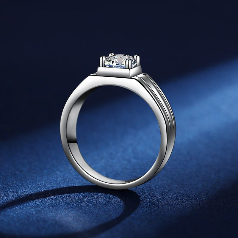 Imperial Crest - 1ct Men's Moissanite Ring MoissaRight