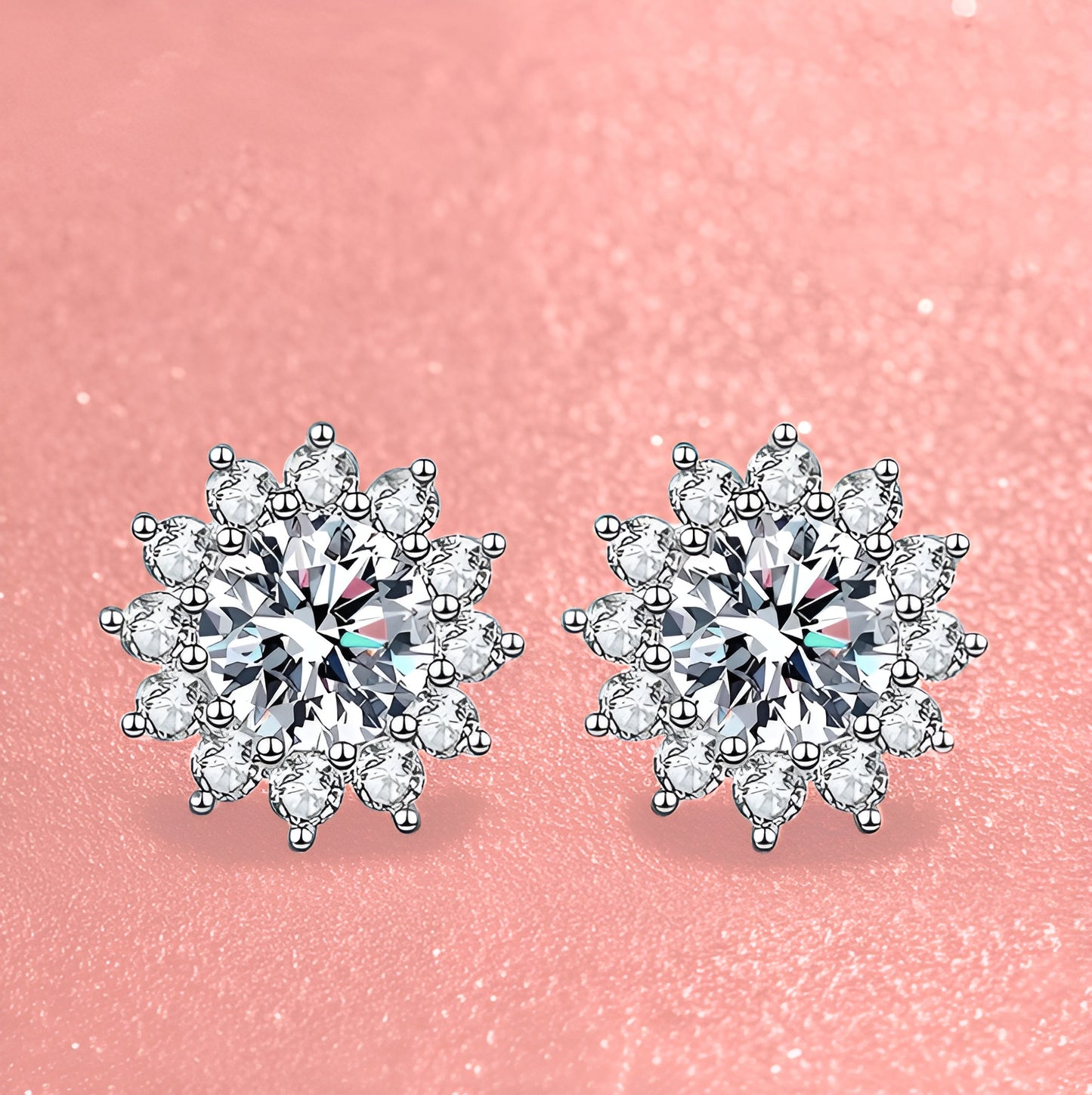 Petals of Splendour - Moissanite Earrings MoissaRight