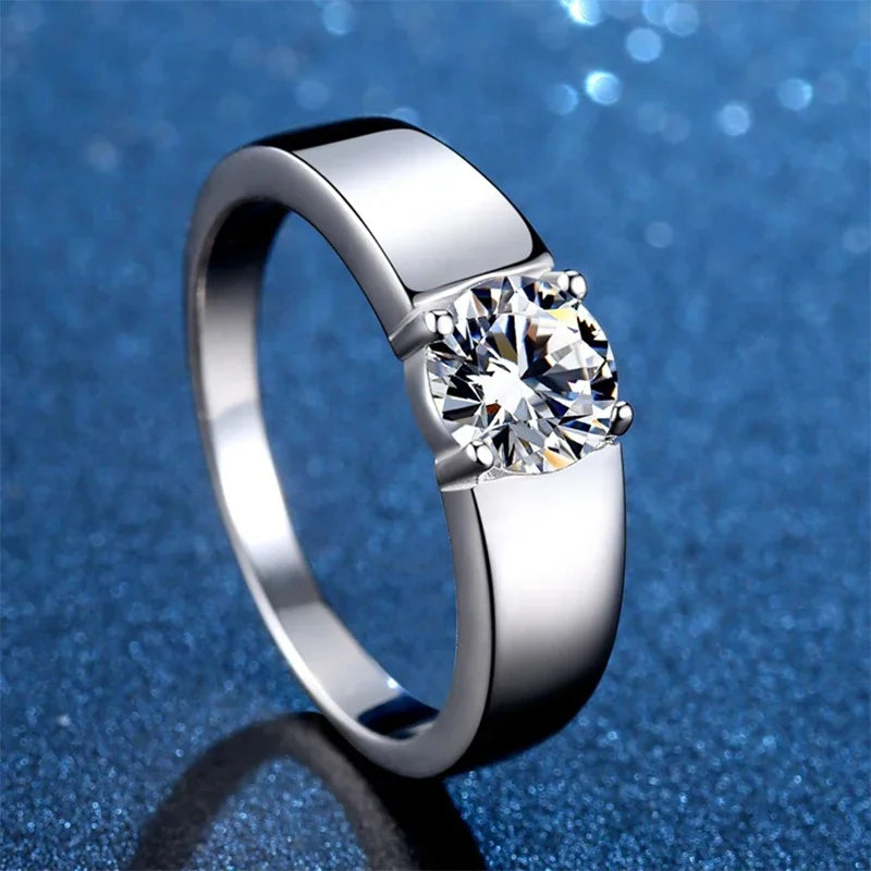 gold moissanite ring for mens