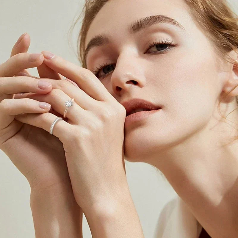 Moissanite  wedding Ring MoissaRight