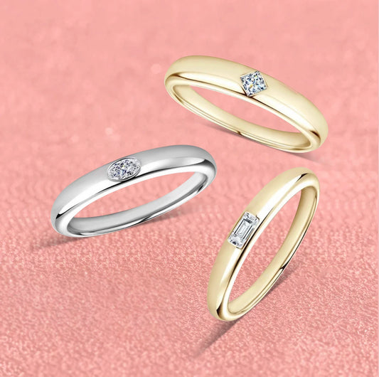 Women's Moissanite  wedding rinng Ring MoissaRight