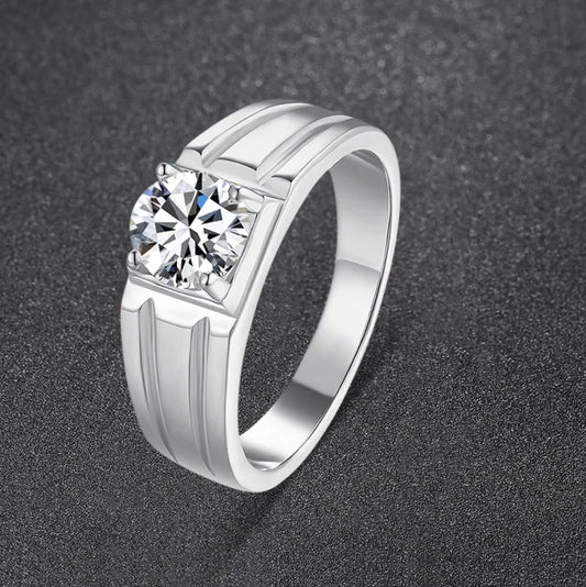 Imperial Crest - 1ct Men's Moissanite Ring MoissaRight