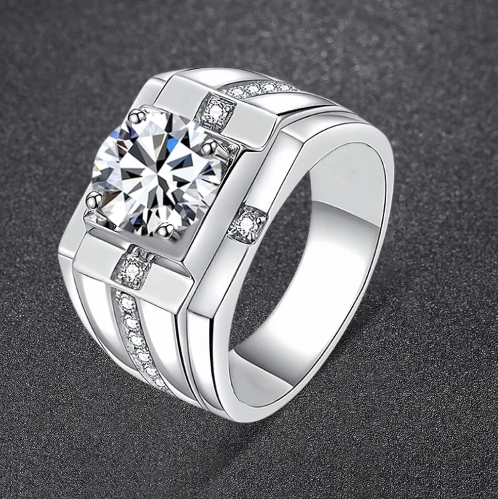 Sovereign's Pride - 1ct Men's Moissanite Ring MoissaRight