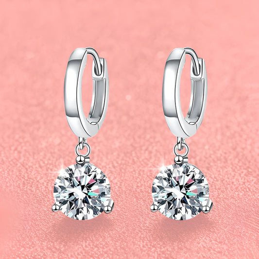 moissanite drop earrings