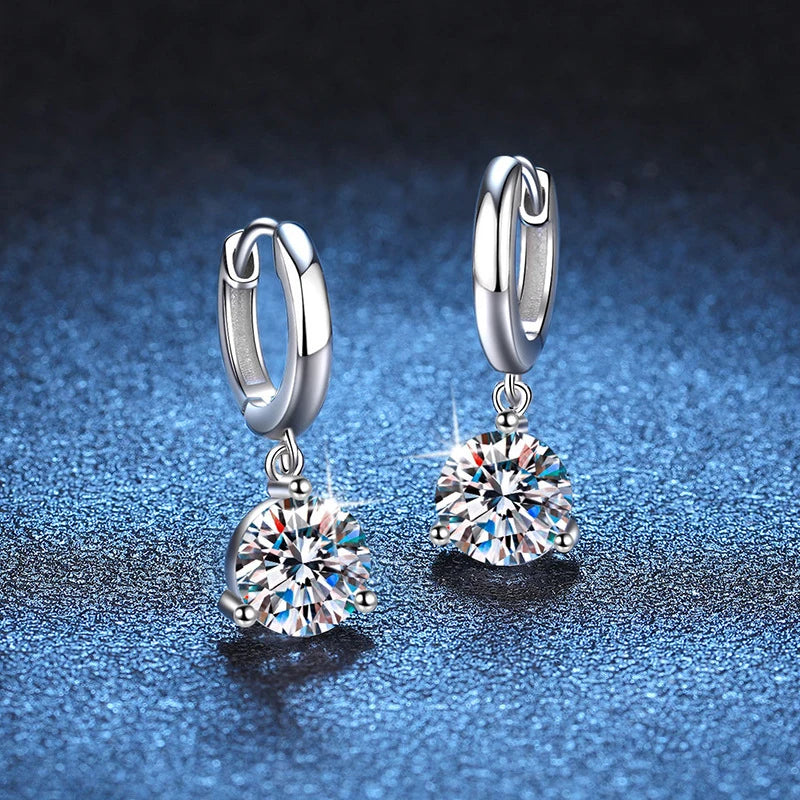 Moissanite Drop Earrings for Women's