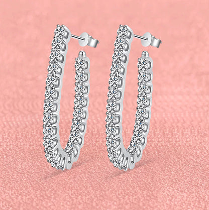 Shining Loop - Full Moissanite Earrings MoissaRight