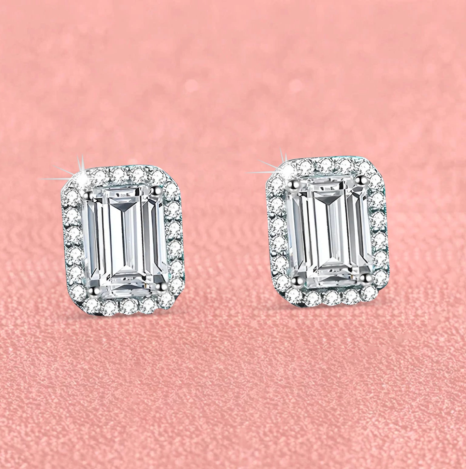 Brilliant Borderline - 0.5-2ct Moissanite Stud Earrings MoissaRight