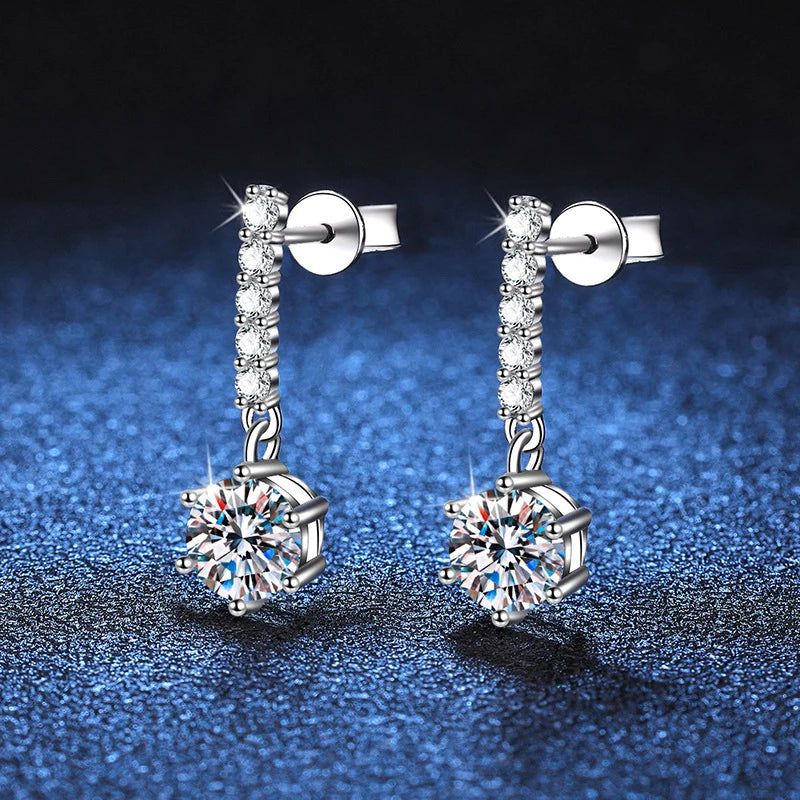 Shimmering Link - 2ct Moissanite Earrings MoissaRight