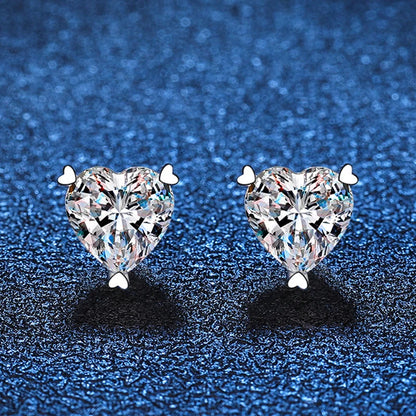 Ethereal Heartfire - 0.5/1ct Moissanite/Zircon Earrings MoissaRight