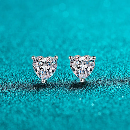 Heartfelt Gleam - 1/2ct Moissanite Earrings MoissaRight