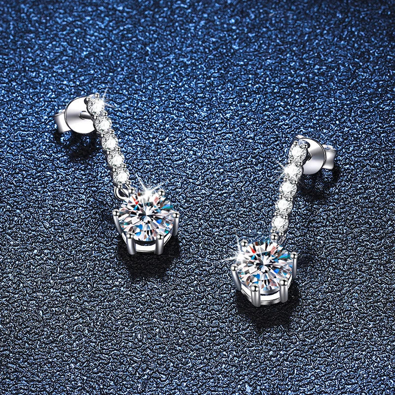 Shimmering Link - 2ct Moissanite Earrings MoissaRight