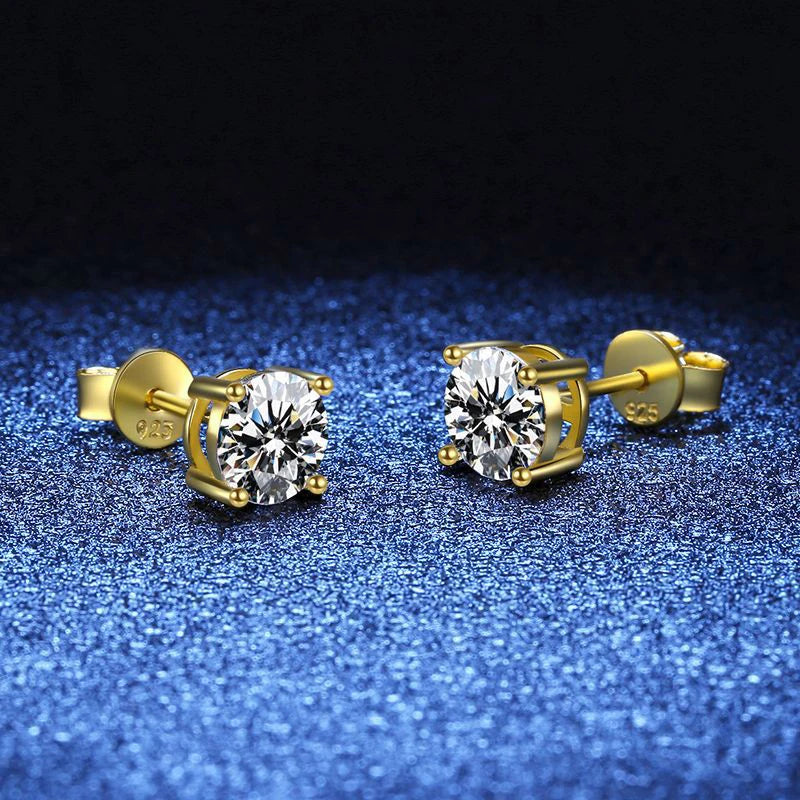 Sleek Chic - 0.2-2ct Moissanite Stud Earrings MoissaRight