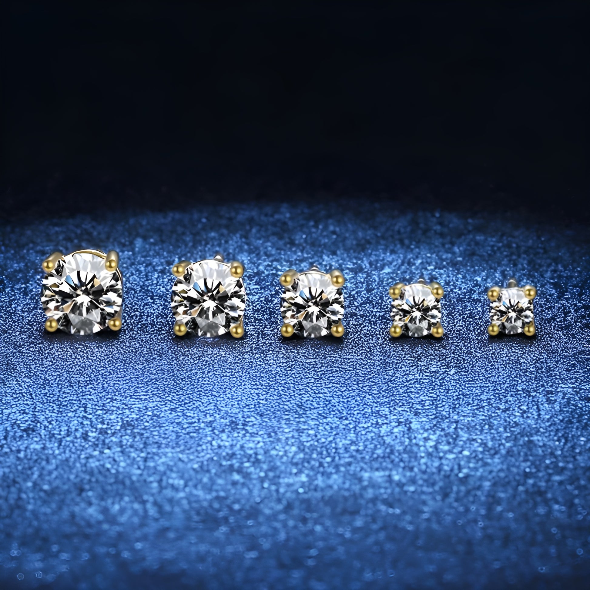 Sleek Chic - 0.2-2ct Moissanite Stud Earrings MoissaRight