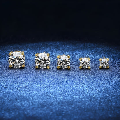 Sleek Chic - 0.2-2ct Moissanite Stud Earrings MoissaRight