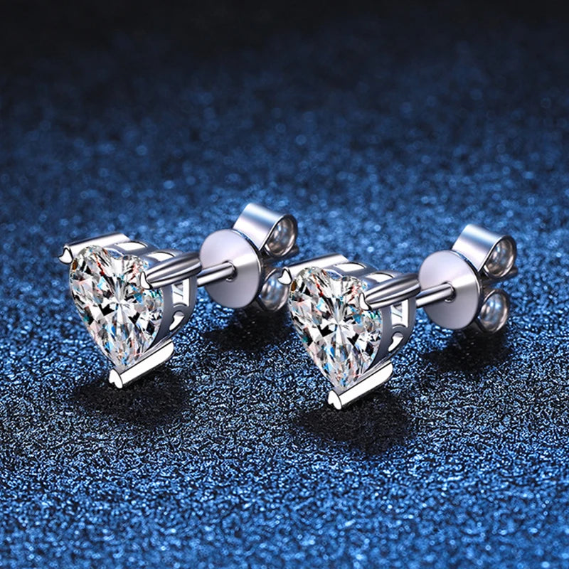 Ethereal Heartfire - 0.5/1ct Moissanite/Zircon Earrings MoissaRight