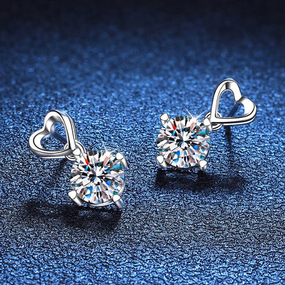 Wholehearted Love - 1ct Moissanite/Zircon Earrings MoissaRight