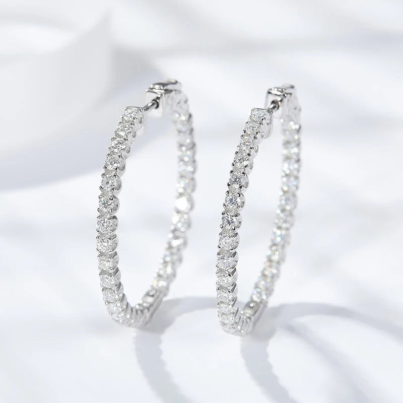 Luminous Circle - 0.78ct Moissanite Earrings MoissaRight