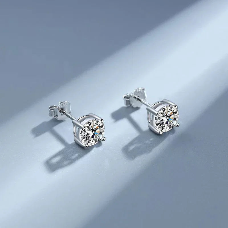 Classic Spectrum - 0.3-2ct Moissanite Stud Earrings MoissaRight