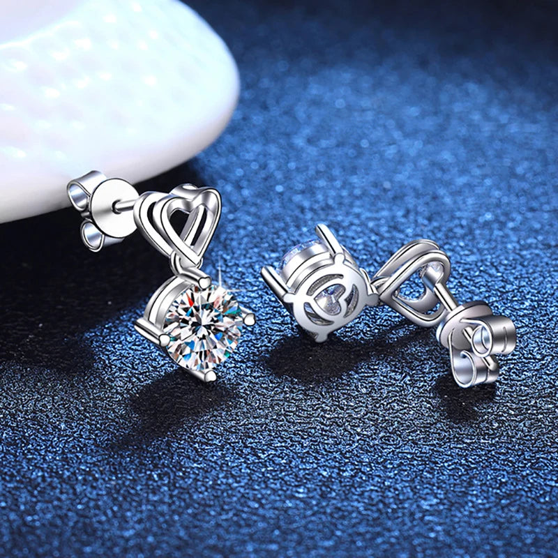 Wholehearted Love - 1ct Moissanite/Zircon Earrings MoissaRight