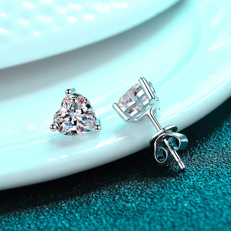 Heartfelt Gleam - 1/2ct Moissanite Earrings MoissaRight