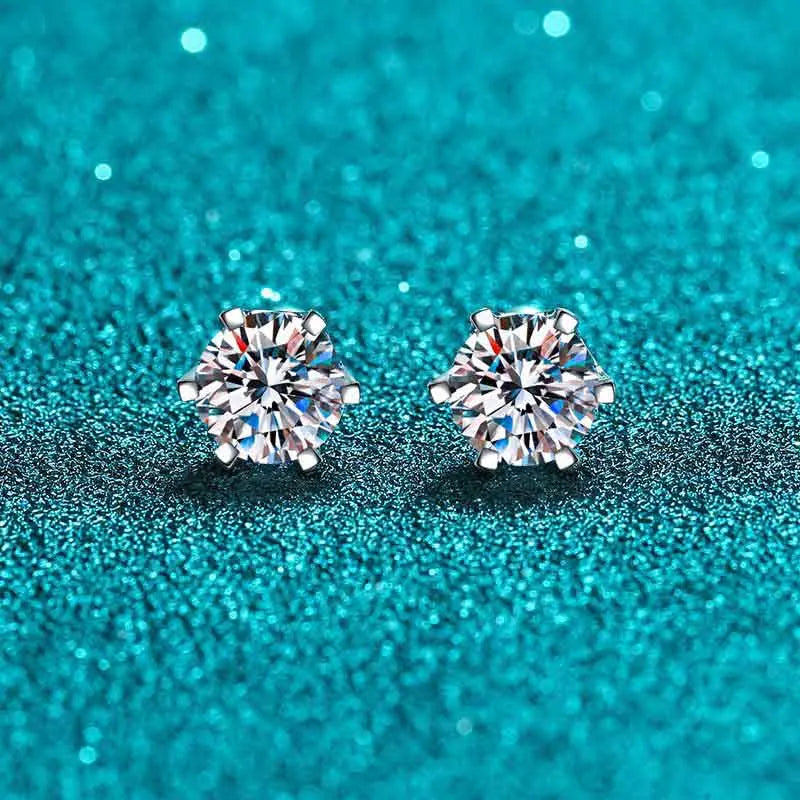 Eternal Brilliance - 0.2-2ct Moissanite Stud Earrings MoissaRight