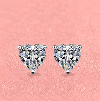 Heartfelt Gleam - 1/2ct Moissanite Earrings MoissaRight