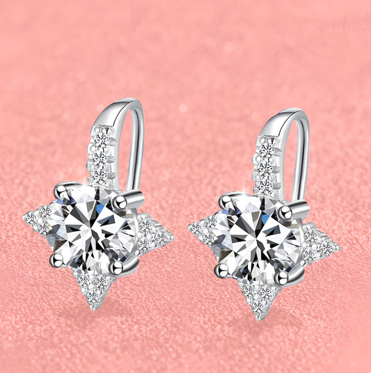 Flashing Star - 0.5/1ct Moissanite/Zircon Earrings MoissaRight