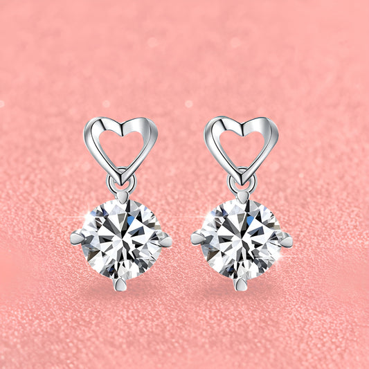 Wholehearted Love - 1ct Moissanite/Zircon Earrings MoissaRight