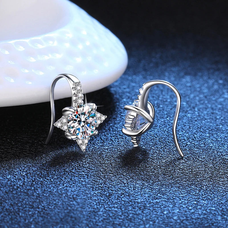 Flashing Star - 0.5/1ct Moissanite/Zircon Earrings MoissaRight