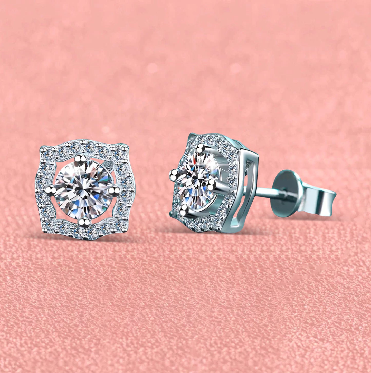 Moissanite Stud Earrings