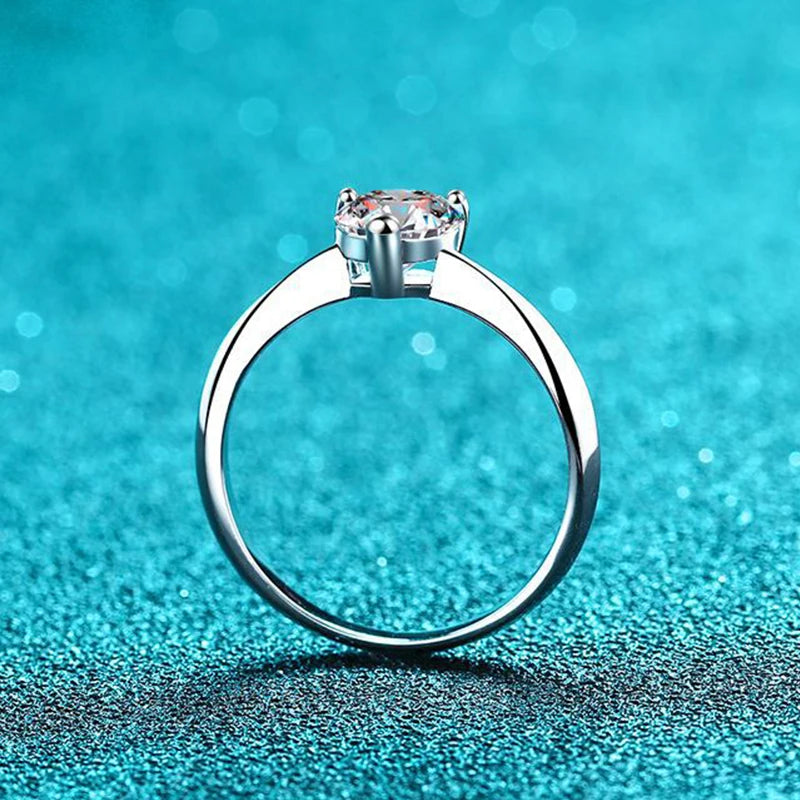 affordable women's moissanite promise ring