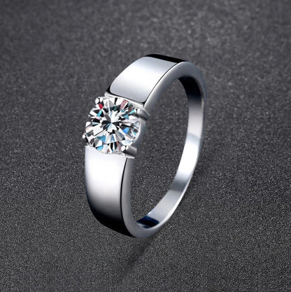 White Gold Majesty moissanite men's rings