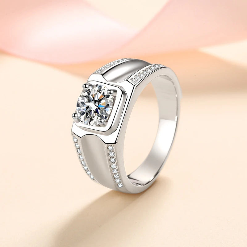 moissanite mens ring MoissaRight