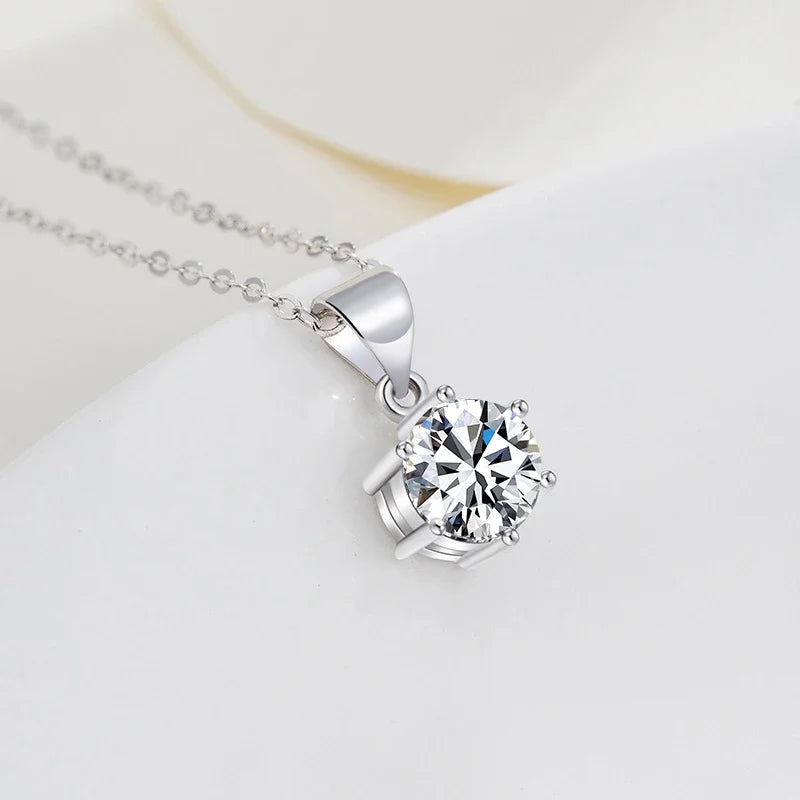 womens Moissanite Necklace MoissaRight