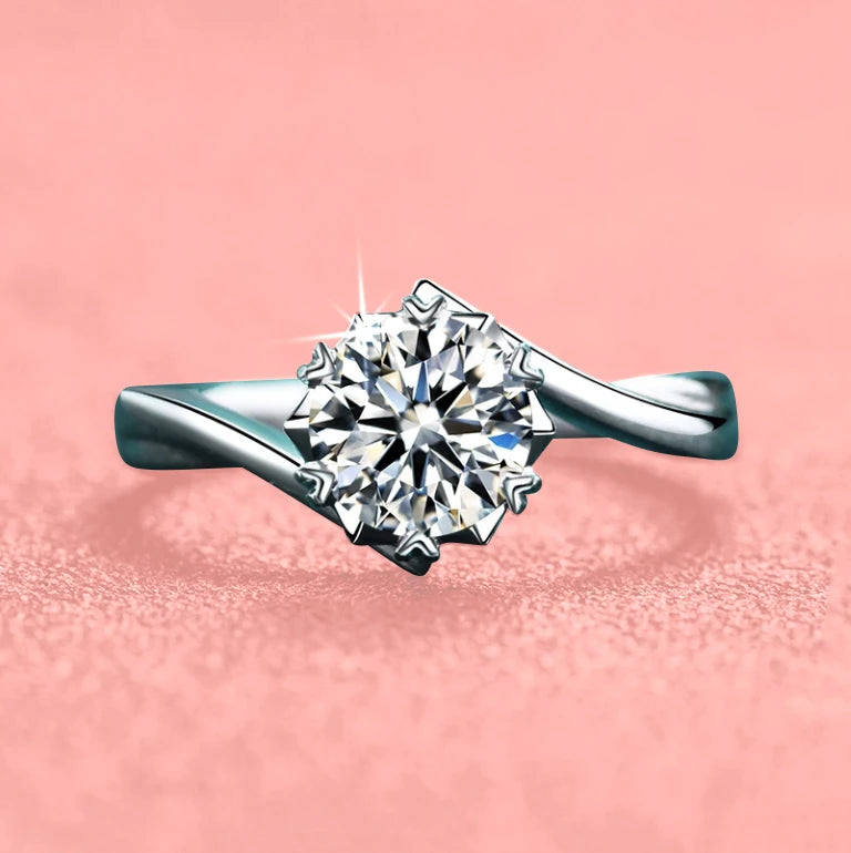 Entwined Bond -Women's Moissanite promise  Ring MoissaRight