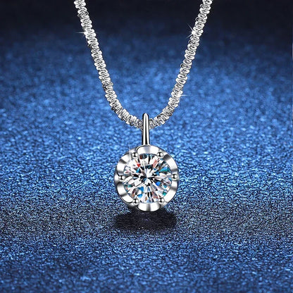 radiant round cut Moissanite gemstone moissanite necklace