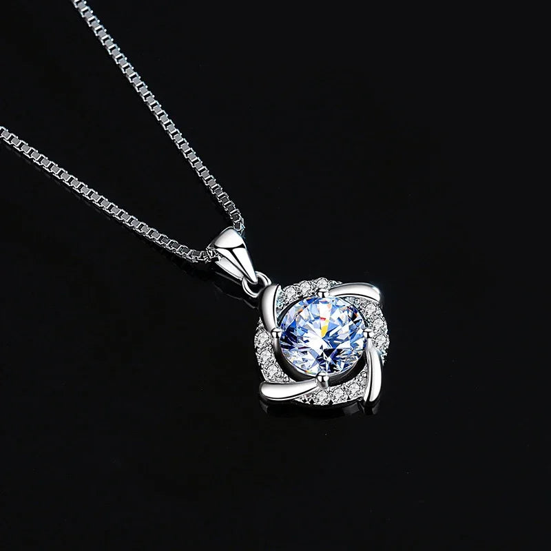 swirl design moissanite necklaces