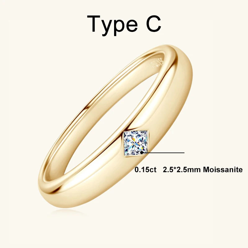 moissanite women's wedding ring