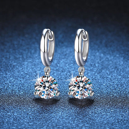 women's moissanite drop water earrings